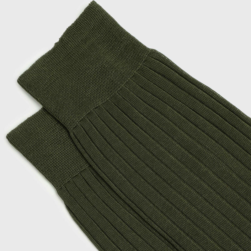 Men's Olive Green Dress Socks - Mid Calf S Men's Olive Green Dress Socks - Mid Calf S
