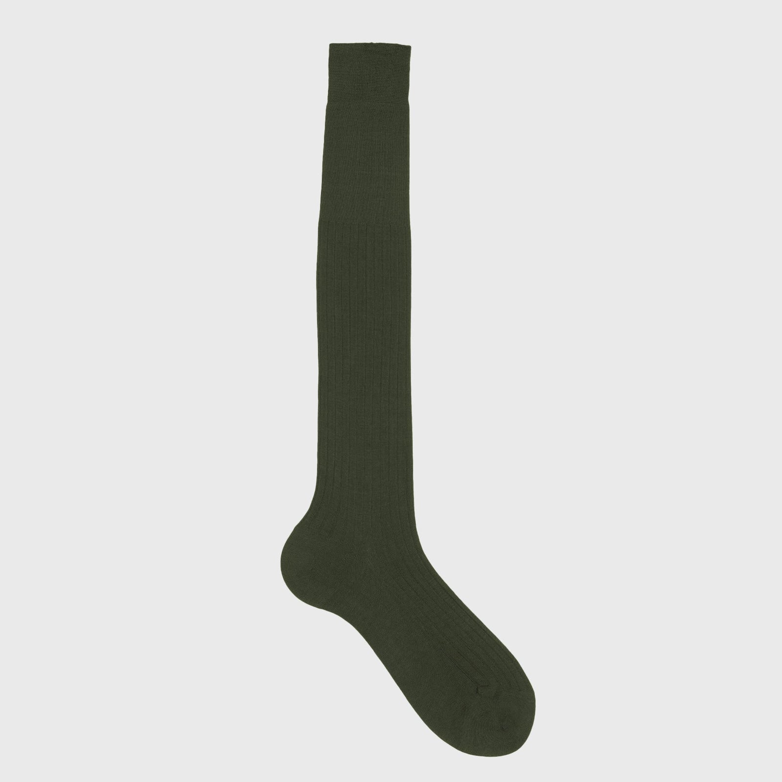 olive green dress socks Men's A timeless ribbed style Size:L - EU 44 Simple But Elegant Men july4th26