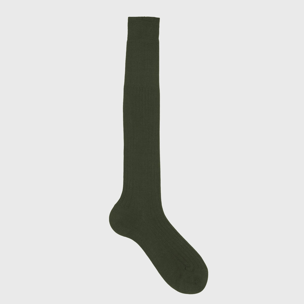 Olive Green Dress Socks - Over the Calf Comfort S Olive Green Dress Socks - Over the Calf Comfort S