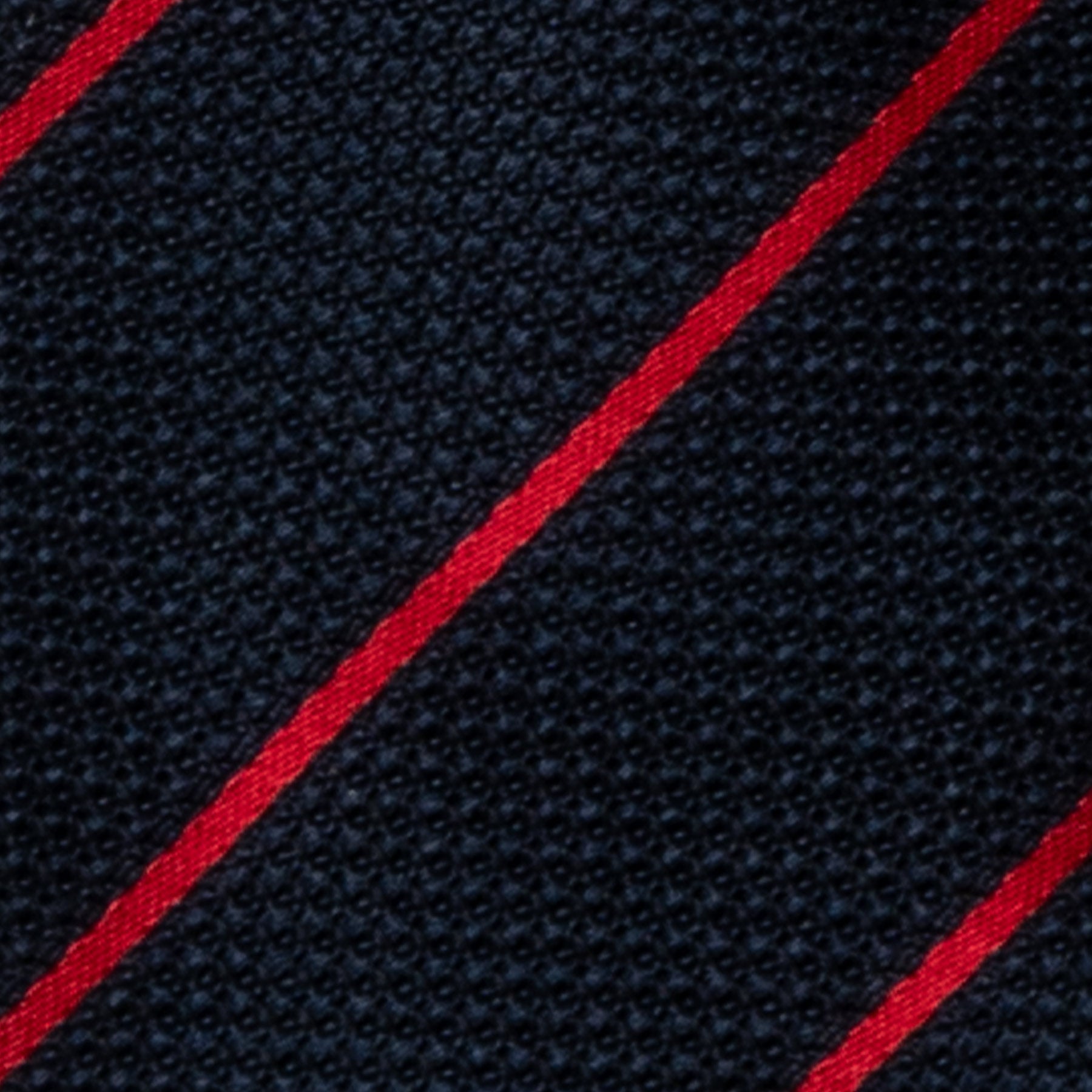Smooth Red Striped Blue Grenadine Tie with elegant grenadine texture.