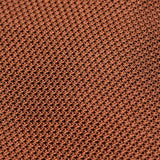 Burnt Orange Grenadine Tie fabric weave macro close-up