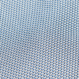 Dusty Blue and White Grenadine Tie fabric weave macro close-up