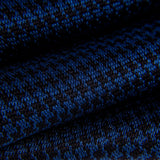 Blue and Black Houndstooth Dress Socks - AKLASU