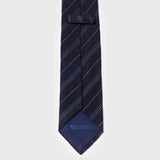 Light Blue & White Striped Blue Grenadine Tie | Aklasu