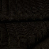 Dark Brown Cotton Dress Socks - AKLASU