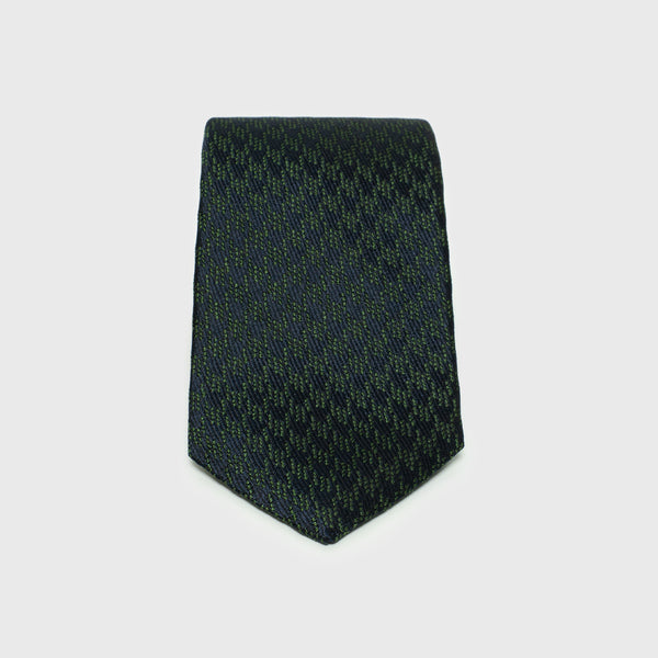 Green and Navy Blue Houndstooth Six-Fold