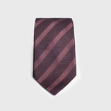 Maroon Grenadine Tonal Stripe Tie - AKLASU