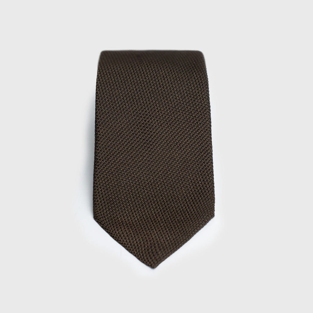 Brown Grenadine Tie | 100% Silk | Handmade in Italy | Aklasu Ties