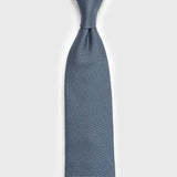 Kotted View of Dusty Blue Grenadine Tie: A dusty Blue Tie with Beautiful Detail