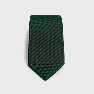 Forest Green Grenadine Tie with a textured finish, folded neatly.