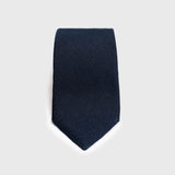 Navy Grenadine Tie, Rolled-up Tie - AKLASU