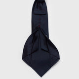 Solid Dark Blue Six-Fold Silk Tie Tie Aklasu 